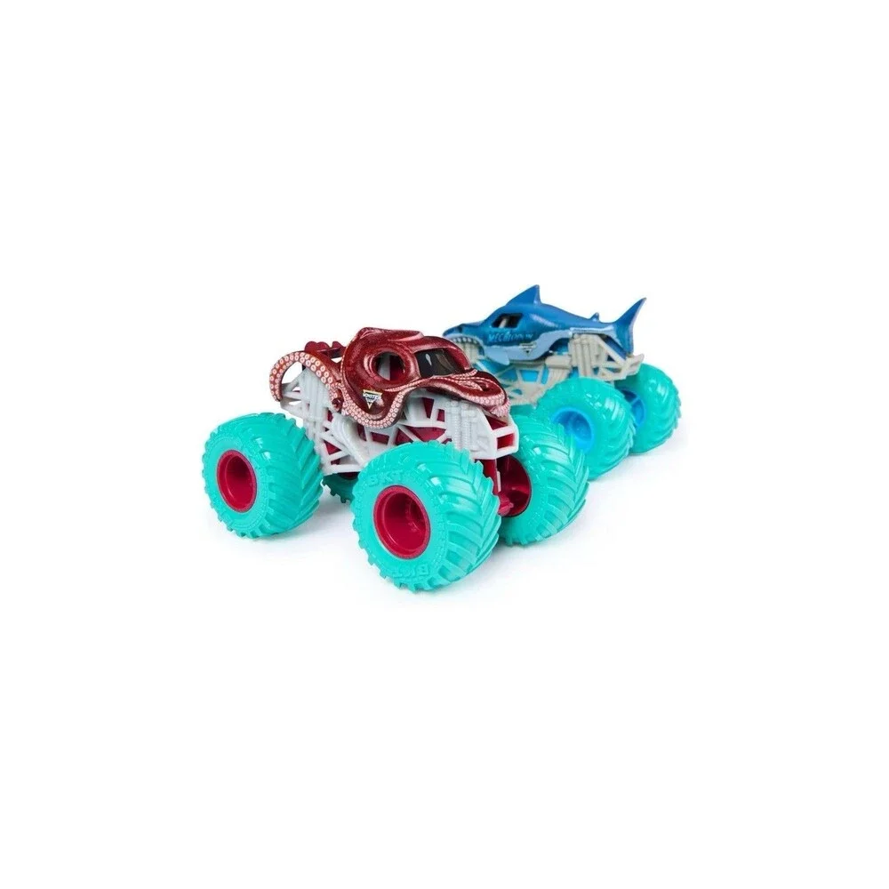 MONSTER JAM MEGALODON vs OCTON8ER SPIN MASTER 1:64 Scale Monster Trucks 2-pack